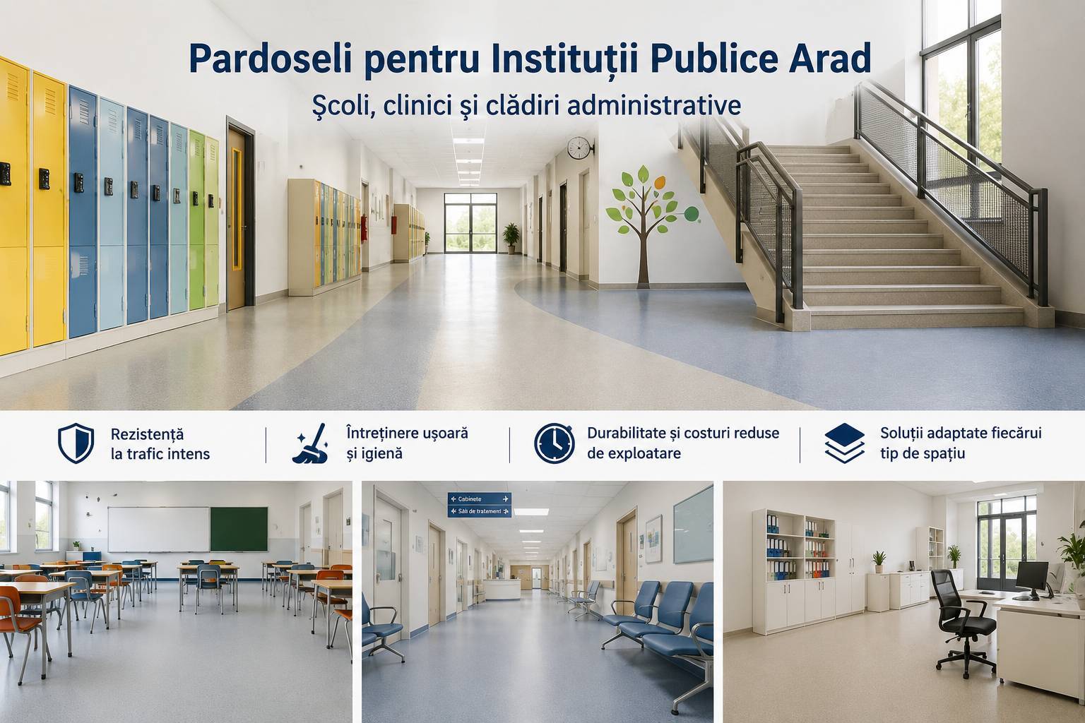 Pardoseli pentru instituții publice Arad – cum alegi soluția potrivită pentru trafic intens