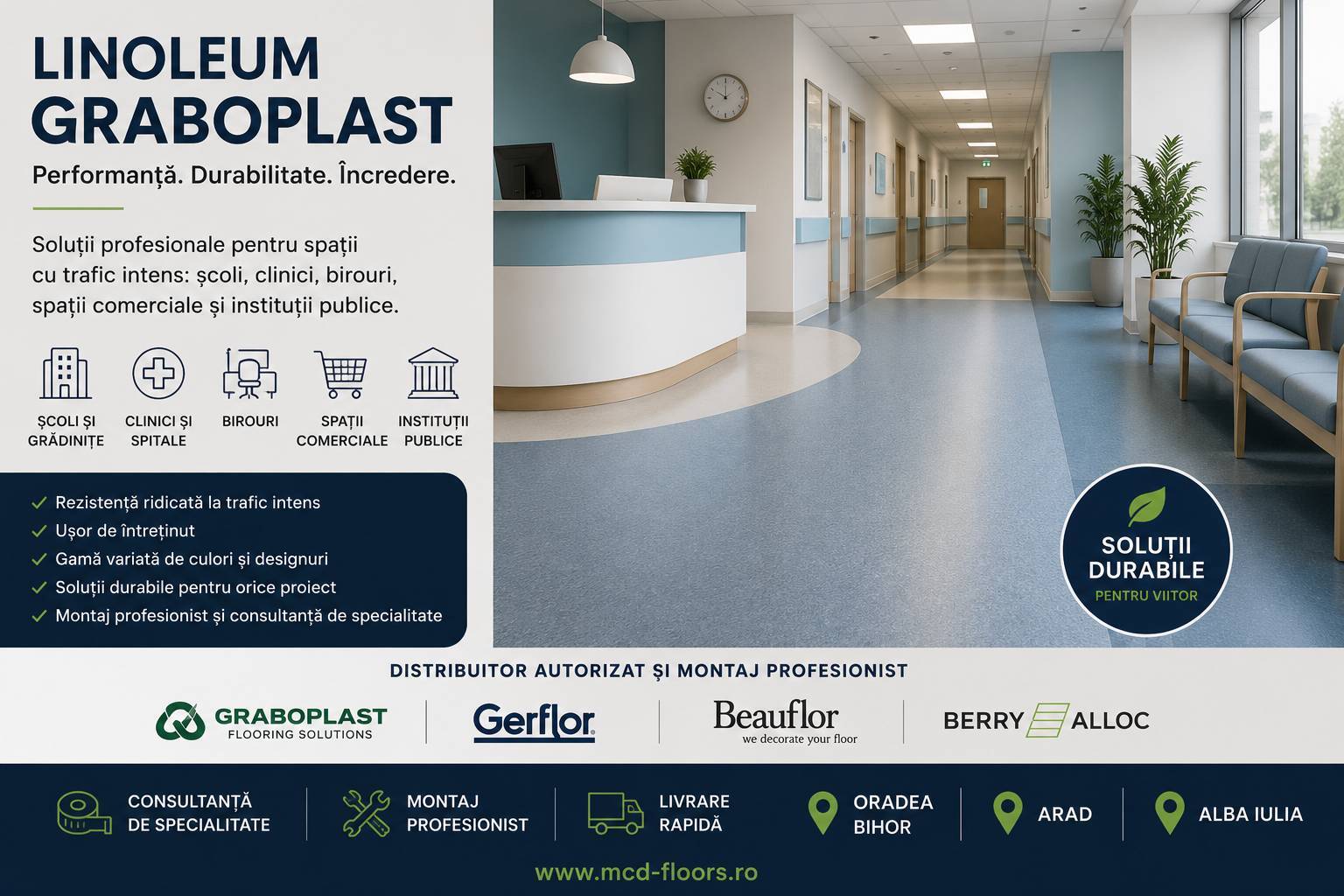 Linoleum Graboplast – ghid complet pentru alegerea unei pardoseli profesionale