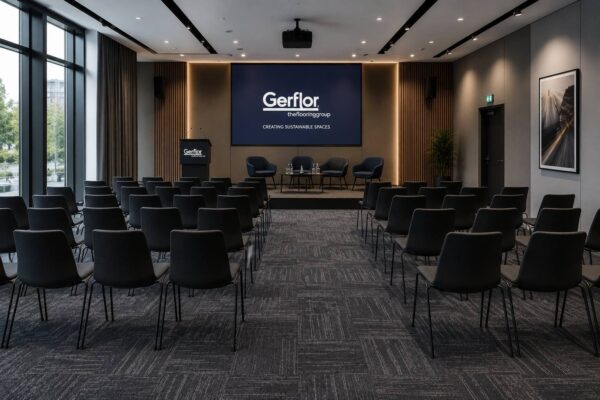 sală modernă de conferințe amenajată cu mochetă Gerflor