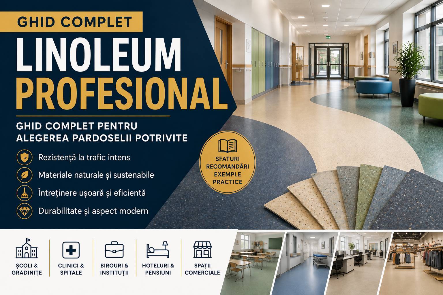 Linoleum profesional – ghid complet pentru alegerea pardoselii potrivite